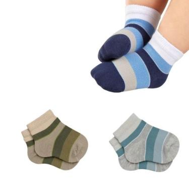 Imagem de Kit com 3 Pares de Meia Lupo Baby - Ref. 2000, 16-19, Sortido menino
