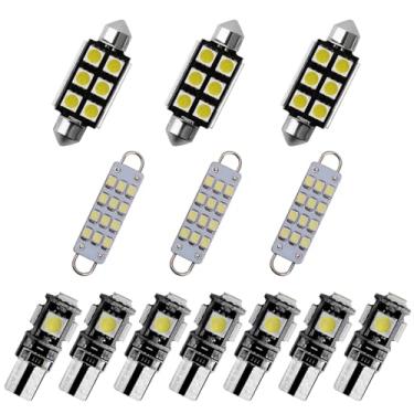Imagem de 8X-SPEED 13 peças lâmpada LED interior 5050 chip para Chevrolet Silverado 3500 MK1 1998–2007 caixa de luvas de leitura concluída porta-malas espelho viseira de sol luz