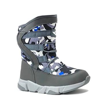 Imagem de REDVOLUTION Botas de neve unissex para meninas e meninos antiderrapantes Waterpoof Tênis moderno de inverno (bebê/criança pequena/criança grande), Prata 275, 15