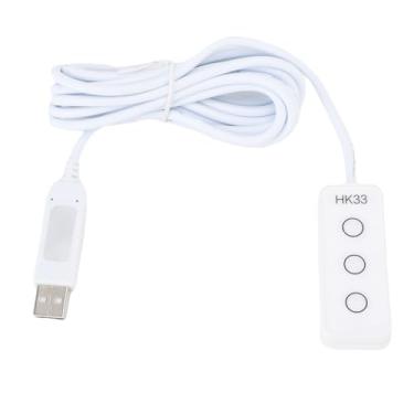 Imagem de Cryfokt Teclado USB Com Design Braille, Teclado Versátil de 3 Teclas de Montagem para Wins, OS X, Sistemas Linux, Côncavo Convexo Tátil (Branco)