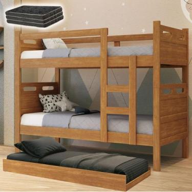 Imagem de Treliche Triliche com Cama Auxiliar e 3 Colchões D20 Versátil e Robust