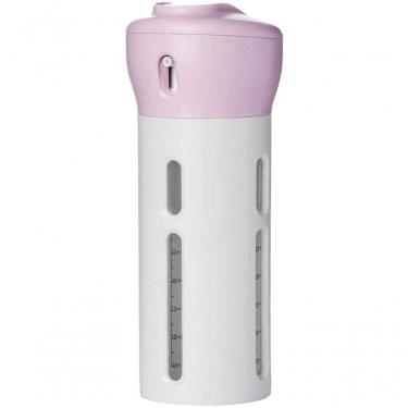 Imagem de Dispenser Garrafa Portátil 4 Em 1 Viagens Loção Shampoo Gel Cremes Rosa .