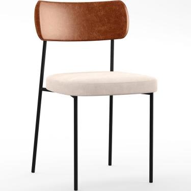Imagem de Cadeira Para Sala De Jantar Melina L02 Camel Suede Bege