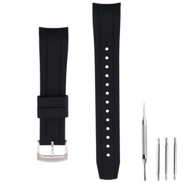 Imagem de Czjiaqh Fivela masculina de silicone para relógio de 23 mm compatível com Citizen BN0191-80L BN-019317E BN0190 CA0718 E168-S070830 B740-S064023 S067201 B741-S066450 BJ22 110 B Pulseira feminina de