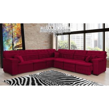 Imagem de Sofá de Canto Magno 3,32x3,77m Vinho