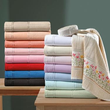 Imagem de Toalha Banhão Artesanalle Dohler Barrado Liso 90X150cm