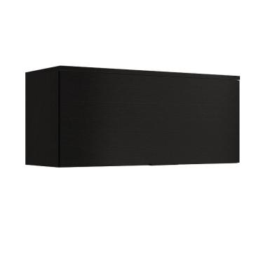 Imagem de Armário Aéreo De Cozinha Miami 800mm 1 Porta Carraro Preto Touch