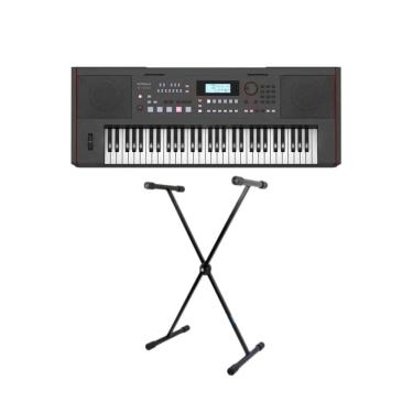 Imagem de Kit Teclado Roland E-X50 61 Teclas + Suporte em X