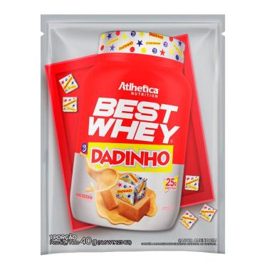 Imagem de Best Whey Protein Atlhetica Nutrition Dadinho com 25g de Proteína Sabor Amendoim Sachê 40g