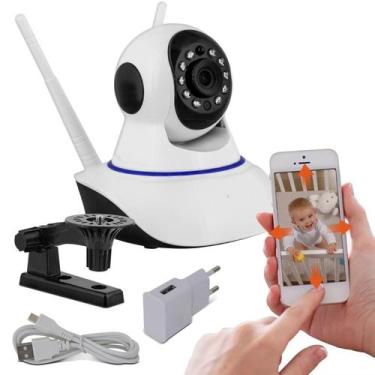 Imagem de Camera Wifi Ip Wireless Sem Fio Hd 2 Antenas Visão Noturna - estrela