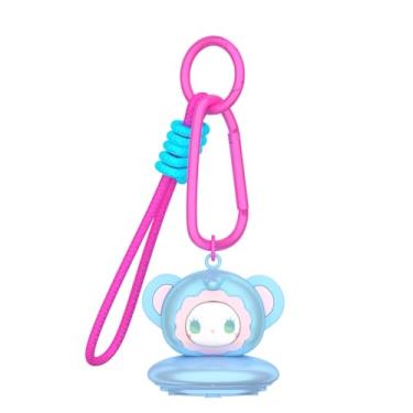 Imagem de OAJ Capa para chaveiro compatível com AirTag, capa Kawaii de animais fofos com mosquetão e cordão para localizador GPS Tracker, acessórios para chaves, bagagem, bolsa (elefante)