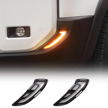 Imagem de Lâmpada de direção diurna dinâmica LED acessórios de modificação da luz de seta para Toyota Land Cruiser 250 1958 Prado Lc250 2025 2025 decoração de luz de neblina luz branca e luz amarela e luz azul