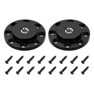 Imagem de PATIKIL Suporte adaptador de tripé de rosca de 3/20.3 cm, 30 mm de diâmetro, 2 peças, flange de liga de alumínio, placa de montagem em tripé com parafuso adaptador de 1/10.2 cm para câmeras DSLR com