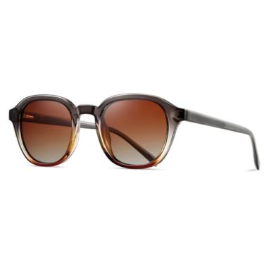 Imagem de VFDHN Óculos de sol de acetato da moda, masculinos, TR90 polarizados, para mulheres, para uso externo, UV400, preto e marrom (4)