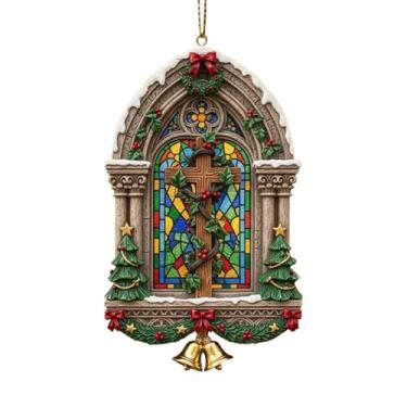 Imagem de Decorações de árvore de Natal, enfeites de Natal de presépio - Decorações sazonais festivas de acrílico 2D para pai, homens, amigos, mãe, mulheres