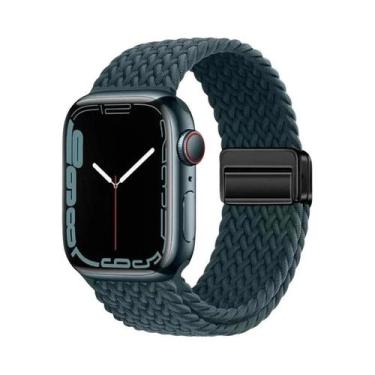 Imagem de Pulseira De Nylon Trançada Compatível Com Apple Watch Series S10 46mm 