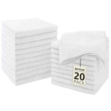 Imagem de UNIMADE Toalhas de banho – Pacote com 20 – Toalhas de rosto (30,5 cm x 30,5 cm), panos de lavagem altamente macios e toalhas de mão, panos de limpeza de microfibra multiuso de secagem rápida para