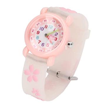 Imagem de TOPINCN Relógios para Meninas, Design Bonito de Desenho Animado 3D Com Alça Ajustável e Mostrador Colorido, para Meninas de 3 a 8 Anos, Brinquedo Educacional, Presente (Branca)