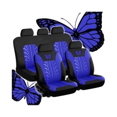 Imagem de Capa De Assento De Carro Universal Com Padrão De Borboleta Bordada Con