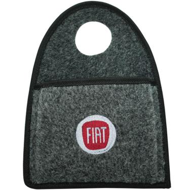 Imagem de Lixeira Lixinho Automotiva Carro Carpete Logo Bordado para Câmbio Grafite