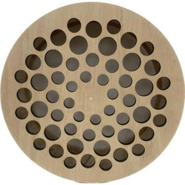 Imagem de Carretilha De Madeira Para Pipa 49 Cm  Multifuros 60 Furos - NoBrand