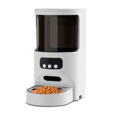 Imagem de Ração Automática para Pets Inteligente Dispenser de Comida Seca 4L com Controle Sem Fio via APP Alimentação Remota Timer Dosagem Gravação Voz Gatos e Cães