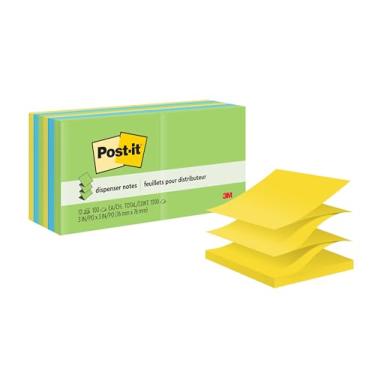 Imagem de Post-it Notas pop-up, 7,6 x 7,6 cm, 12 blocos, notas adesivas favoritas dos EUA, coleção de fantasia floral, cores ousadas, remoção limpa, reciclável (R330-12AU)