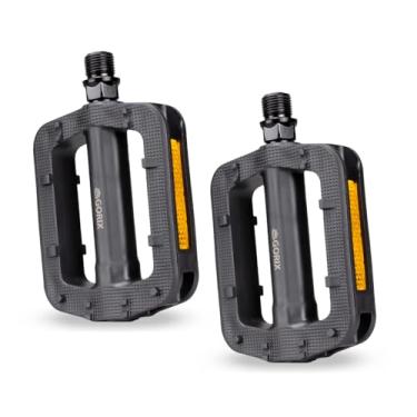 Imagem de GORIX Pedais planos de bicicleta refletor leve resina bicicleta de montanha (GX-MP897)