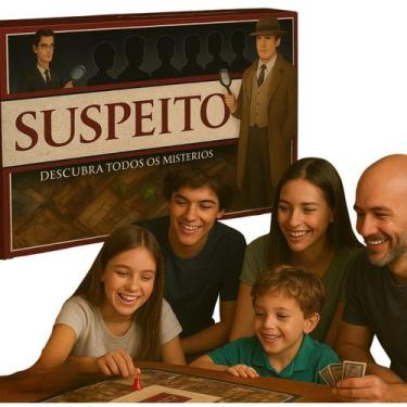 Imagem de Brinquedo Infantil Jogo Tabuleiro Suspeito Detetive Presente Criança M