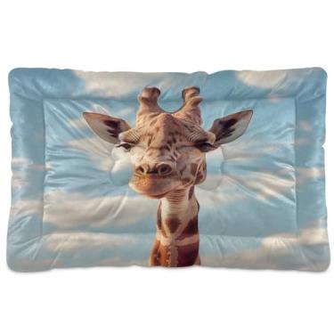 Imagem de Wassud Girafa Cama para Cachorro Grande Cama para Cachorro Exterior Tapete Lavável Cama de Gato Cama para Dormir Viagem 91 cm x 61 cm