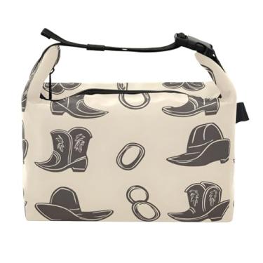 Imagem de STAYTOP Linda lancheira de botas de cowboy com fivela de alça, lancheira isolada para meninos e meninas, lancheira térmica para trabalho escolar