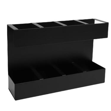 Imagem de aqxreight Dispensador de Palha Organizador de Palha Armazenamento para Gabinete e Bancada Com Fita de Dupla Fita Projeto de Economia de Espaço para Canudos de Vidro de Metal 8-14 Polegadas