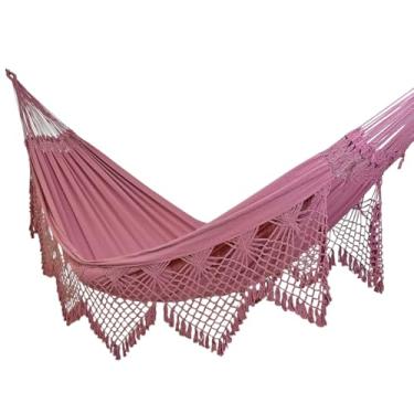 Imagem de Rede de Dormir e Descanso Safira Casal Extra Algodão (Rosa Seco)