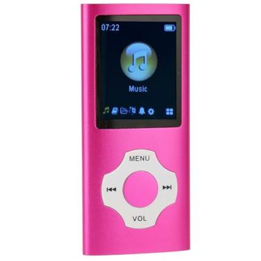 Imagem de Solinder Leitor de MP3 Portátil Som Sem Perdas Leitor de Música Portátil, Suporta Cartão de Memória 64G, Fácil de Usar, Aparência Elegante, 8 Horas de Reprodução, Com Redução de Ruído, para (Rósea)