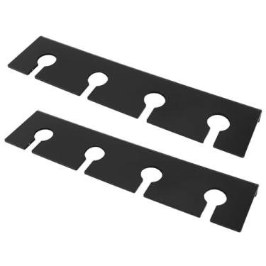 Imagem de Asixxsix Suporte para Copos de Vinho, Conjunto de 2 Unidades, Suporte de Parede em Acrílico Transparente para Copos de Vinho, Fácil Instalação, Organizador e Suporte para Copos (Preto)