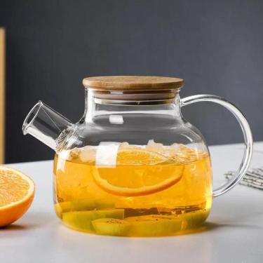 Imagem de Chaleira Vidro Com Infusor de Chá Premium Cozinha 1L Tampa Hermética L