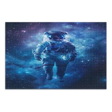 Imagem de Quebra-cabeça astronauta no espaço, 1000 peças, quebra-cabeça adulto, jogos para noite de jogo