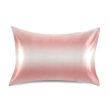 Imagem de Fronhas de cetim ouro rosa arte estética para cabelo desenho animado resfriamento padrão king queen fronha confortável cama macia tamanho padrão 66 cm x 50 cm