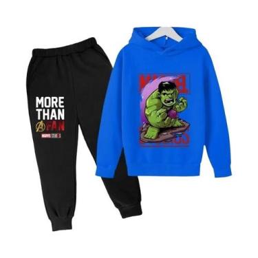 Imagem de Conjunto De Moletom Com Capuz Do Hulk Para Crianças, Suéter E Calças D