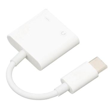 Imagem de Cryfokt Cabo Adaptador de áudio Digital 2 Em 1, Adaptador de Fone de Ouvido Tipo C Duplo de, Fácil Plug and Play para Chamadas Ao