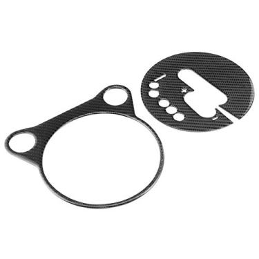 Imagem de aqxreight 2 Unidades de Fibra de Carbono Interior do Painel da Caixa de Engrenagens Tampa do Carro Remontagem Adequada para 370Z Z34 2009-2020 que Parece Elegante Cobertura Painel de Fibra de