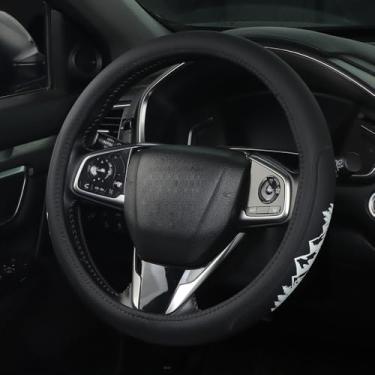 Imagem de Capa de volante de couro genuíno Mountain para homens e mulheres, 36 cm a 38 cm, adequada para Subaru Forester Outback