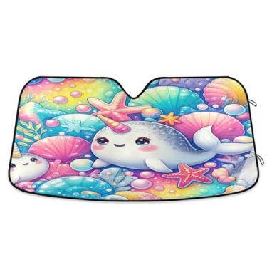 Imagem de Toldo Narwhal Auto Para-brisas Bloqueia Raios UV Janela Dianteira Carro Toldo Médio