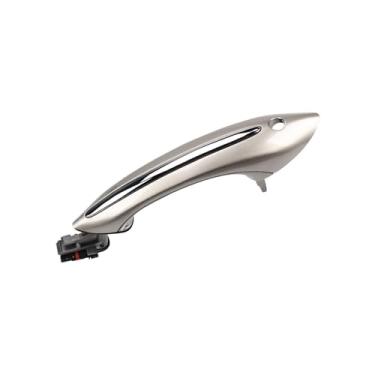 Imagem de Maçaneta da porta de acesso confortável para exterior do carro, substituição sem chave, compatível com BMW 5 6 7 séries F02 F10 F06 F07 preto branco marrom(Brown Front Left)