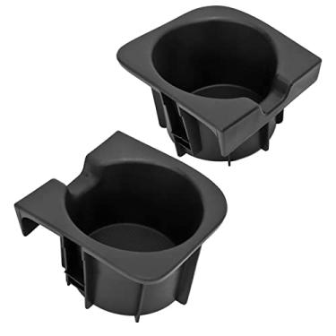 Imagem de Acouto Substituição de Suporte de Copo de Inserção de Console Central Preto de 2 Pacotes 2005-2017 e Suporte de Bebida Fácil de Limpar Lado do Motorista e do Passageiro, Material TPE de Grau