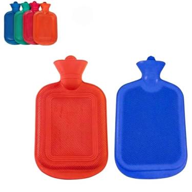 Imagem de Kit 2 Bolsa Térmica 1.5 Litro, 34x18 cm, Dupla Função Quente e Frio, Material Resistente Borracha, Compressa Terapêutica para Dor, Cólica, Sinusite, Reutilizável