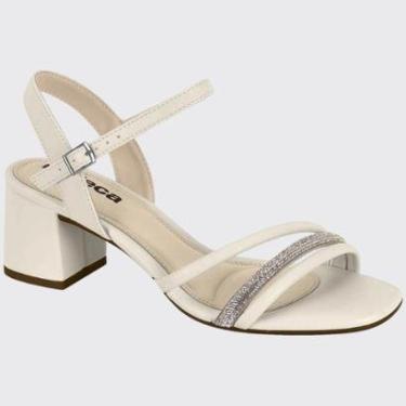 Imagem de Sandália Feminina Salto Bloco Tira Strass Moleca 5496.113.29176-Feminino
