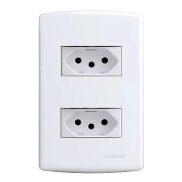 Imagem de Tomada Dupla 10A Branca - 6083 Alumbra Siena