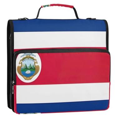 Imagem de Fichário organizador de fichário com zíper resistente com alça de ombro para armazenamento escolar com alça de ombro para pasta de portfólio de armazenamento escolar com alça