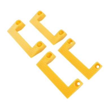 Imagem de Suporte de fita métrica, 4 unidades de armazenamento de ferramentas ABS com rebites para organização de oficina de garagem de bancada de trabalho de escada (amarelo)